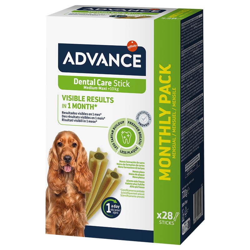 Advance Dental Medium Stick per cani 28pz (720g) Advance Dental Medium Stick per cani 28pz (720g)